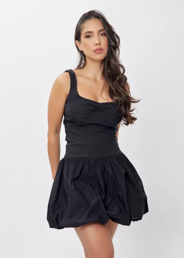 Vestido corto Elysee negro